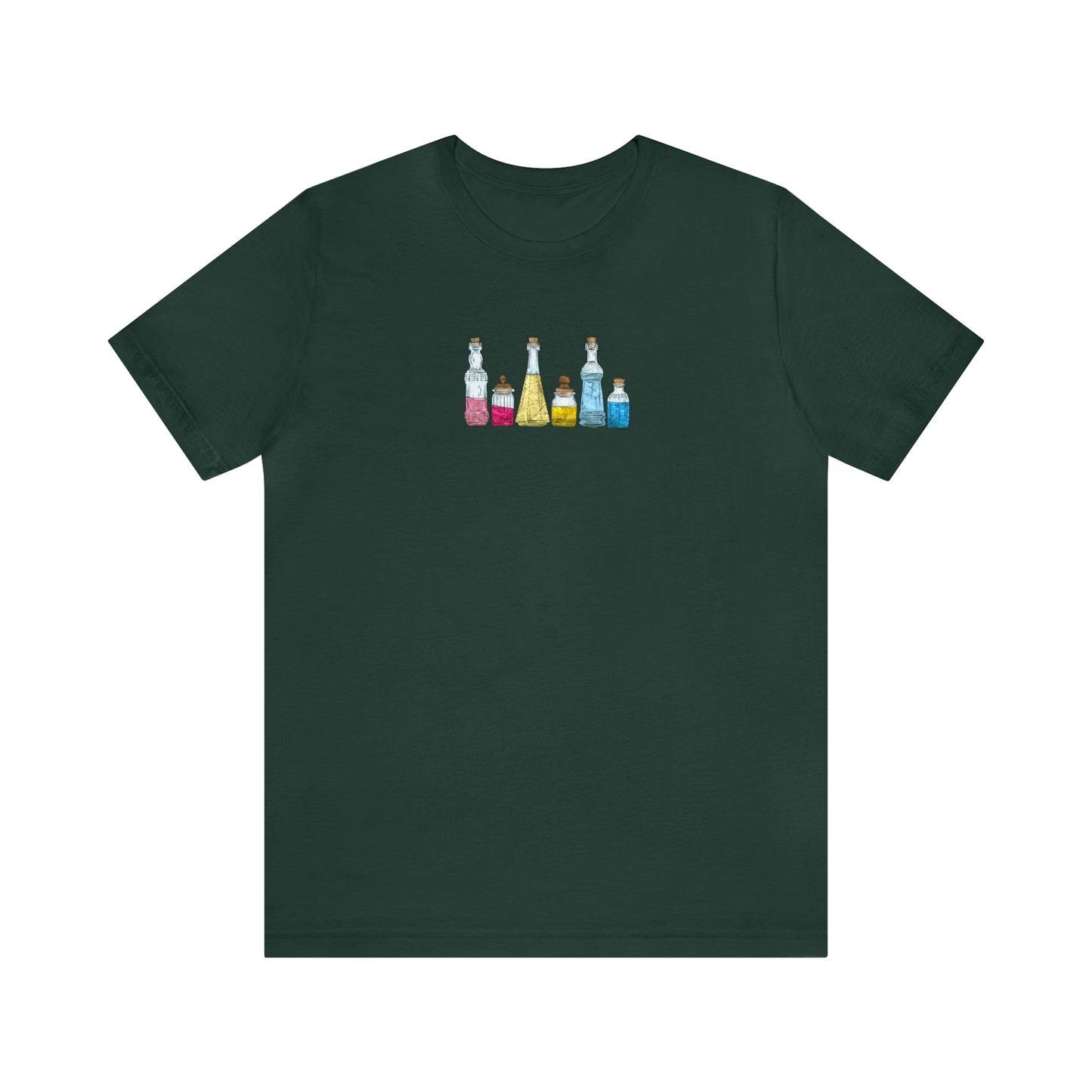 Panromantic Pride Flag Potion Bottles - Unisex T-Shirt