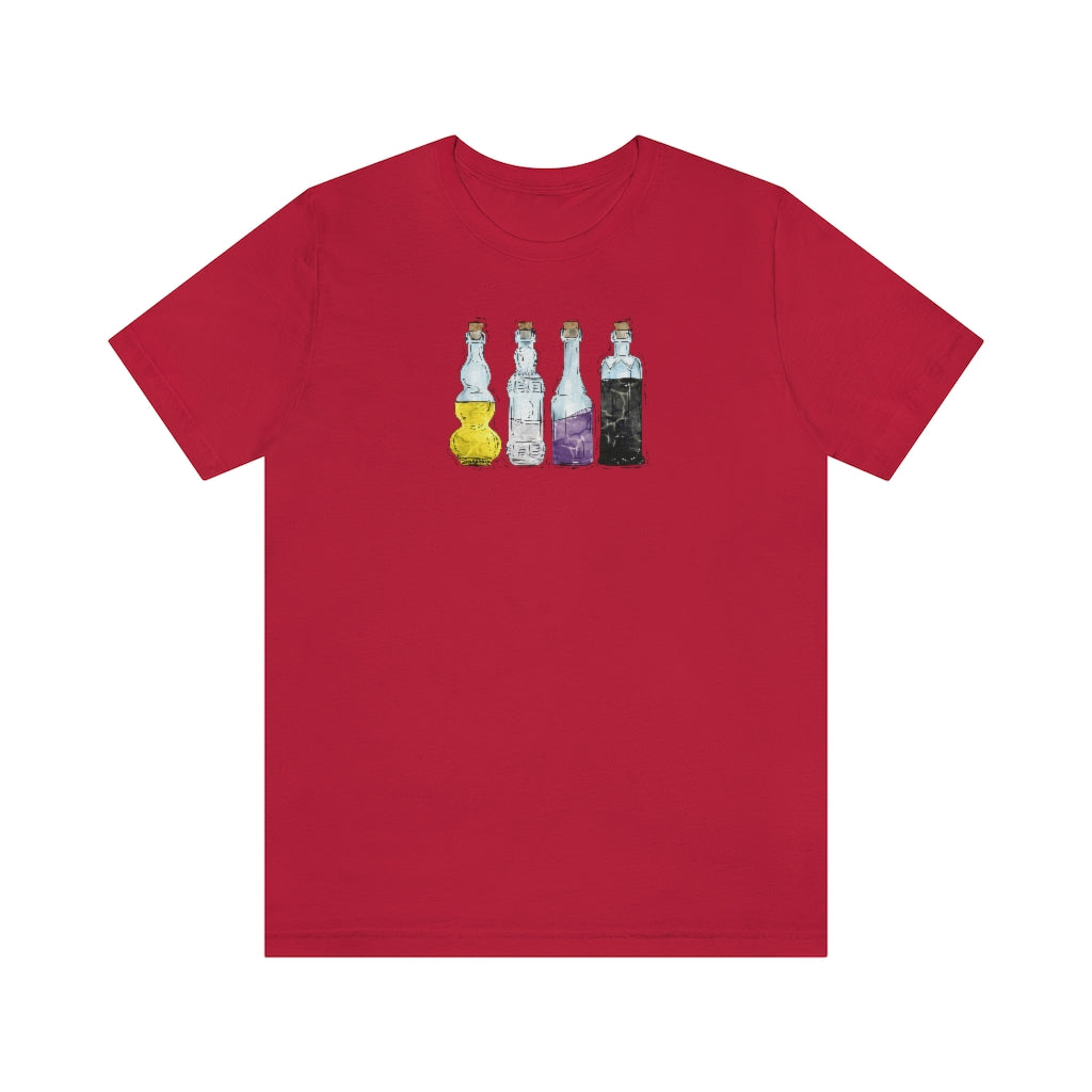 Nonbinary Pride Flag Potion Bottles - Unisex T-Shirt