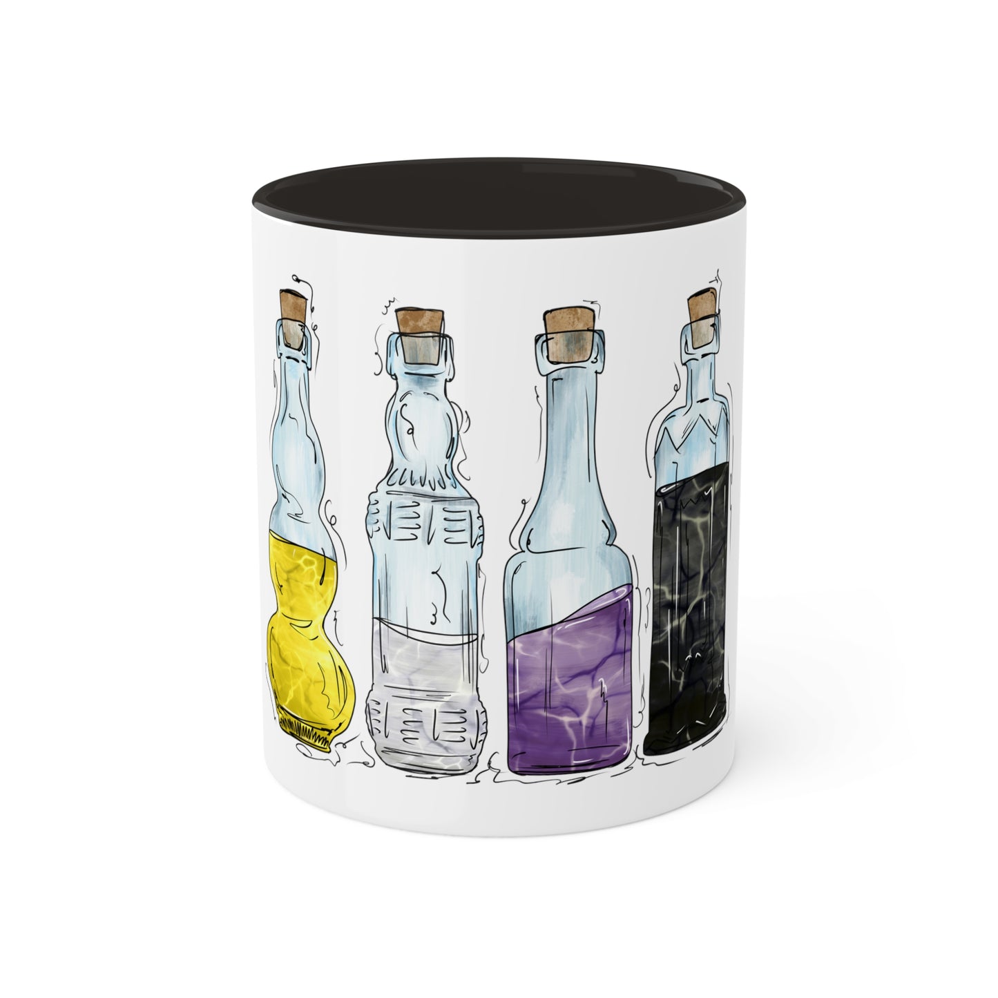 Nonbinary Pride Flag Potion Bottles - Mug