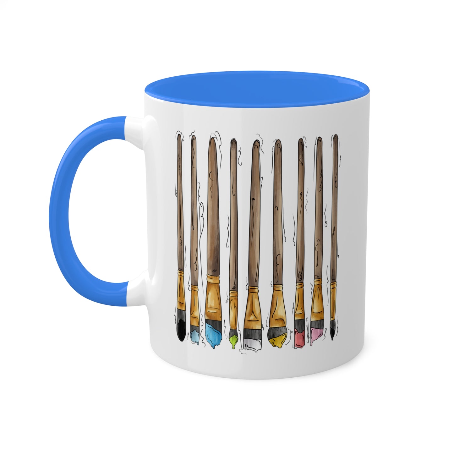 Queer Pride Flag Paint Brushes - Mug