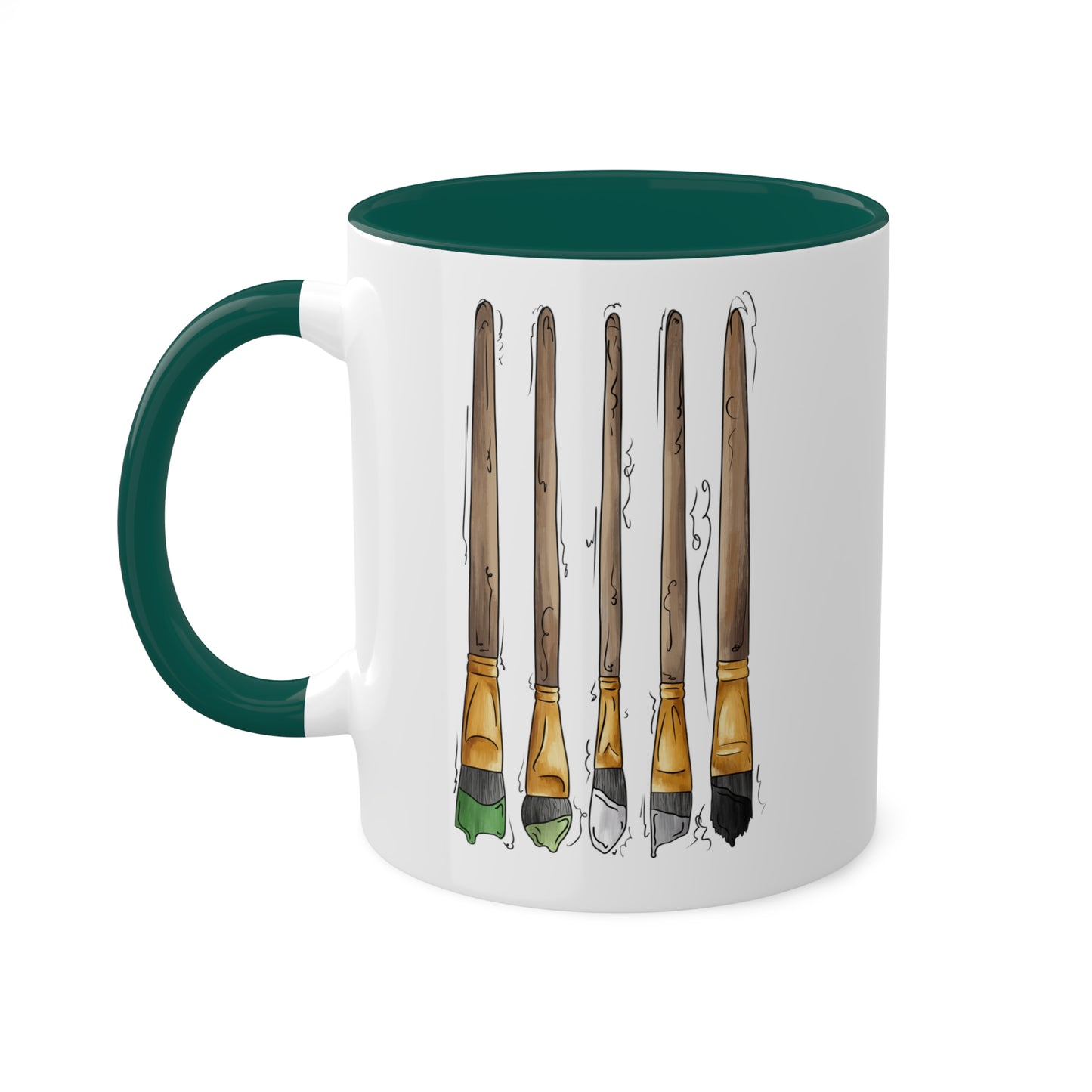 Aromantic Pride Flag Paint Brushes - Mug