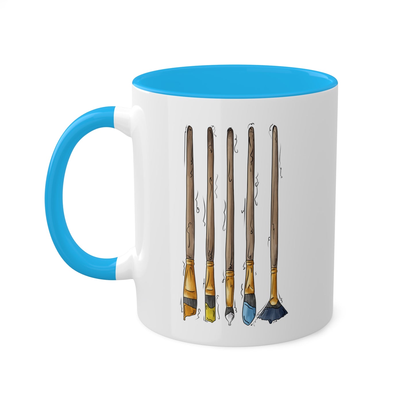 Aroace Pride Flag Paint Brushes - Mug