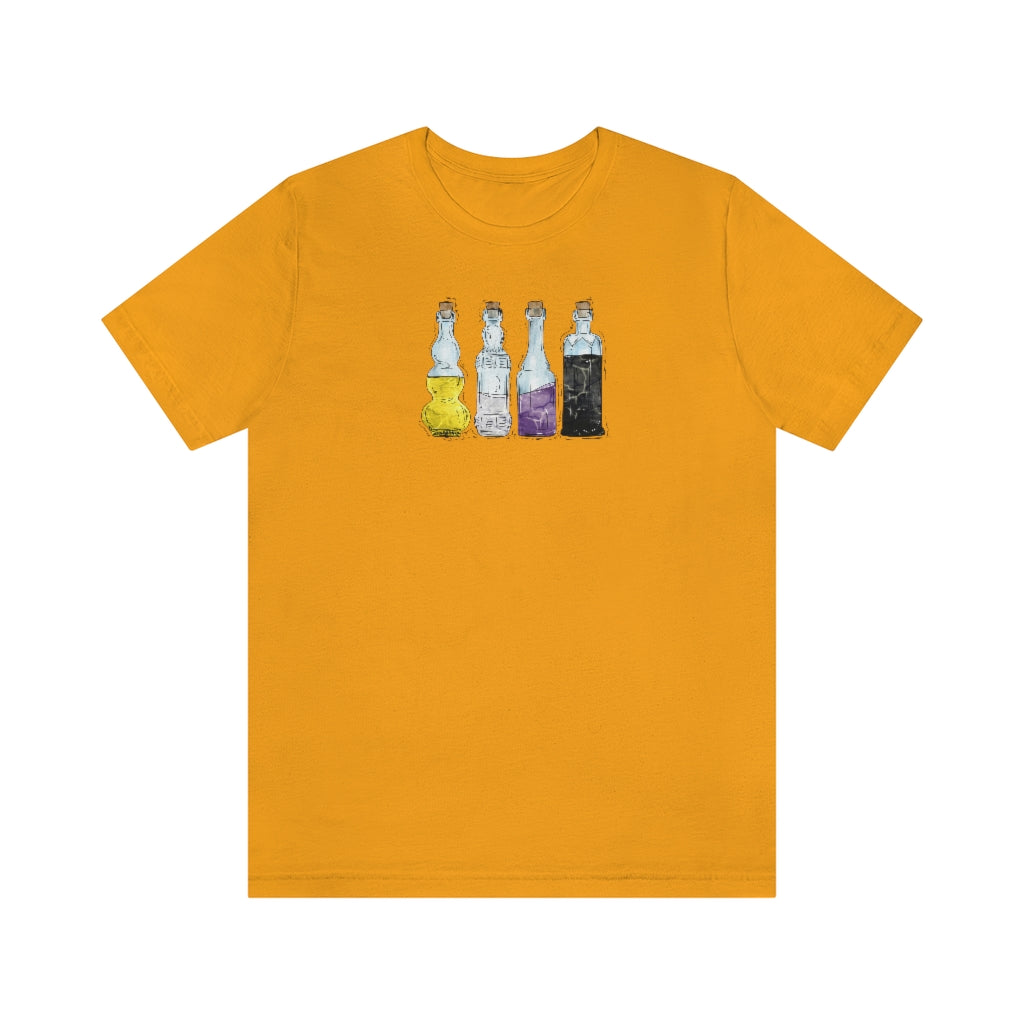 Nonbinary Pride Flag Potion Bottles - Unisex T-Shirt