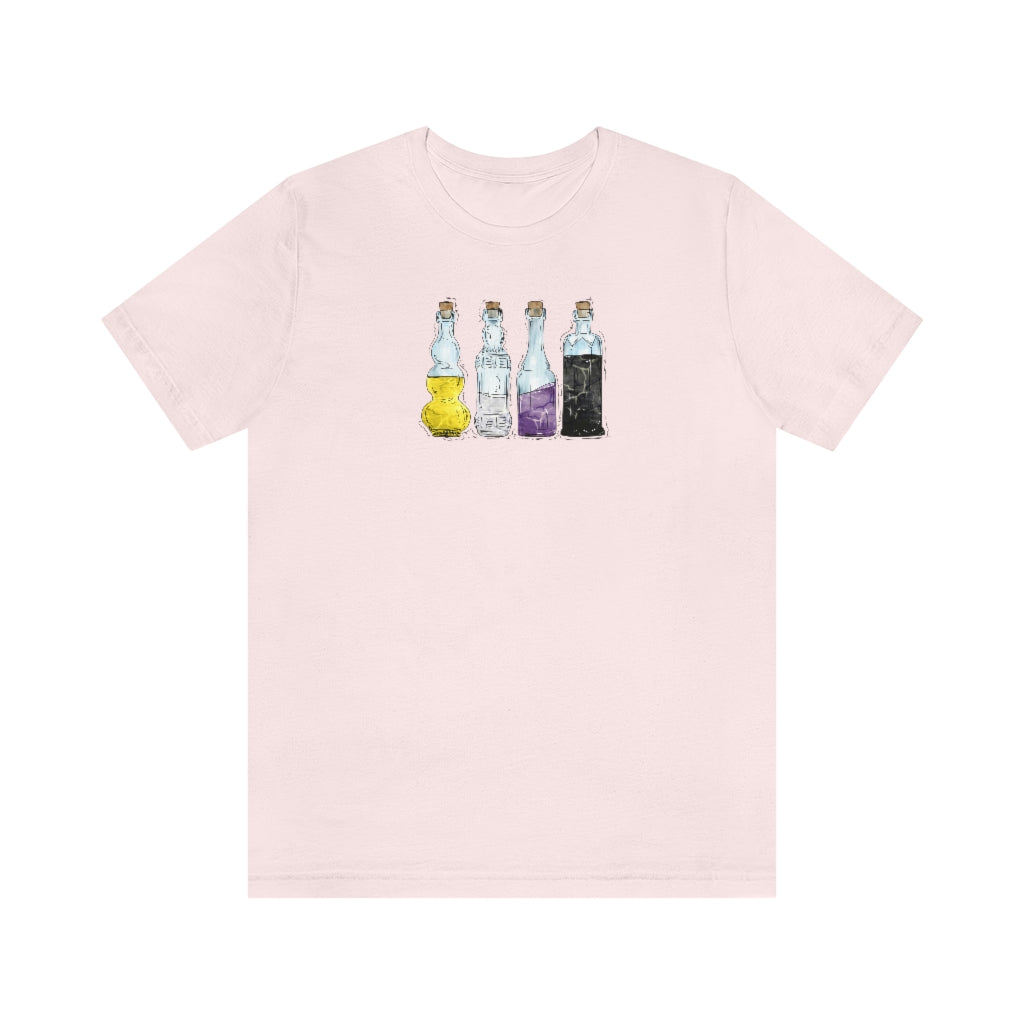 Nonbinary Pride Flag Potion Bottles - Unisex T-Shirt