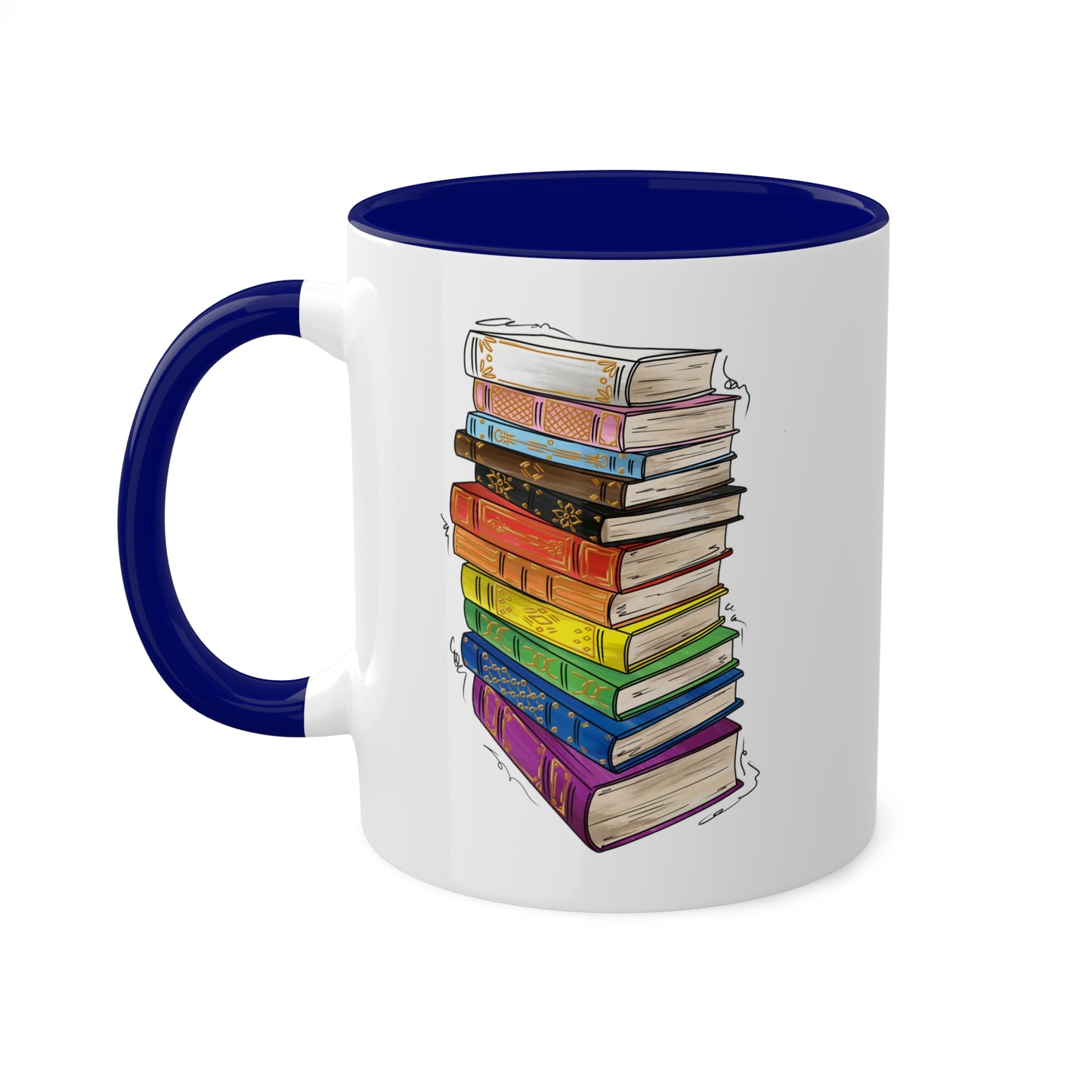 Progress Pride Flag Old Books - Mug