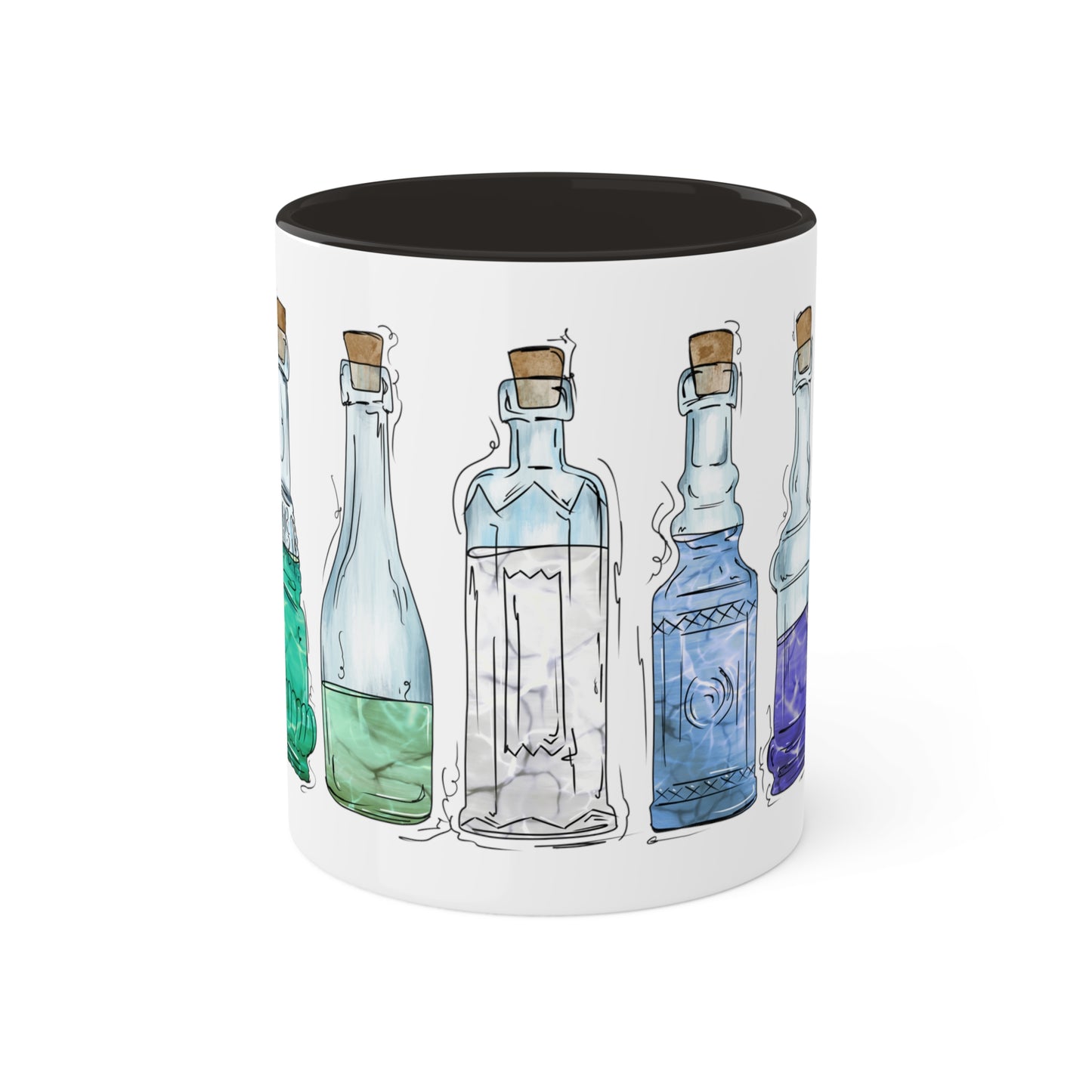 Gay Male MLM Pride Flag Potion Bottles - Mug