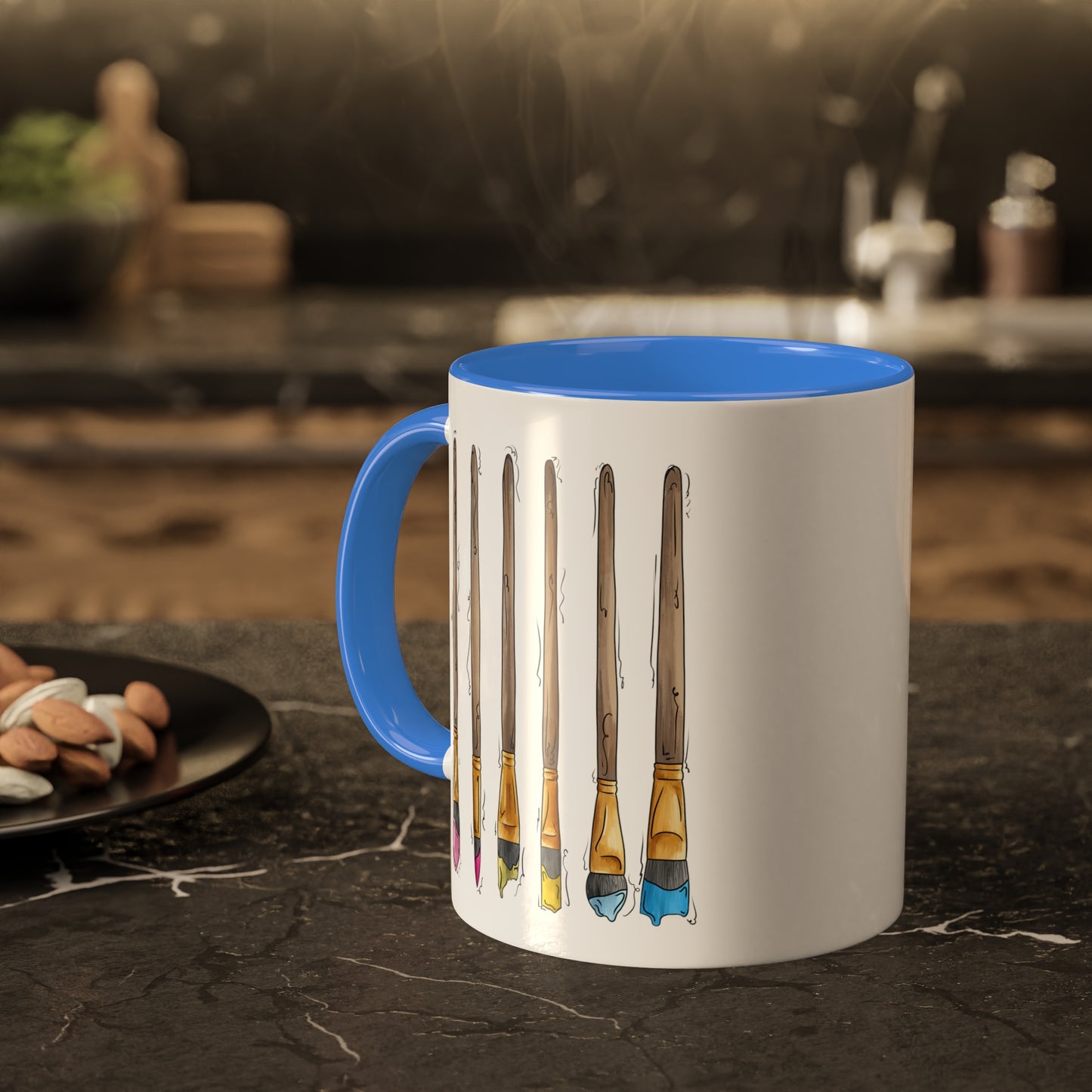 Panromantic Pride Flag Paint Brushes - Mug