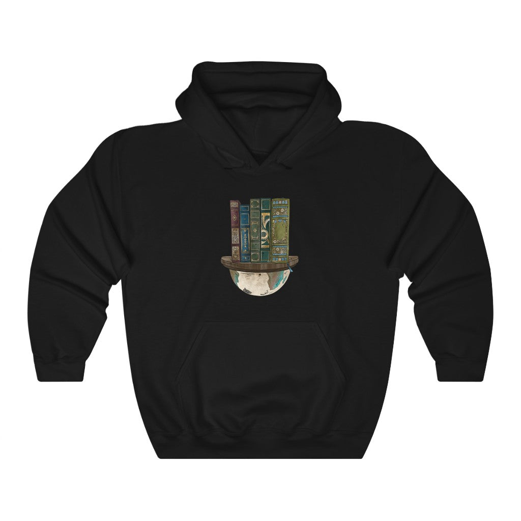 Globe and Vintage Books - Adult Unisex Hoodie