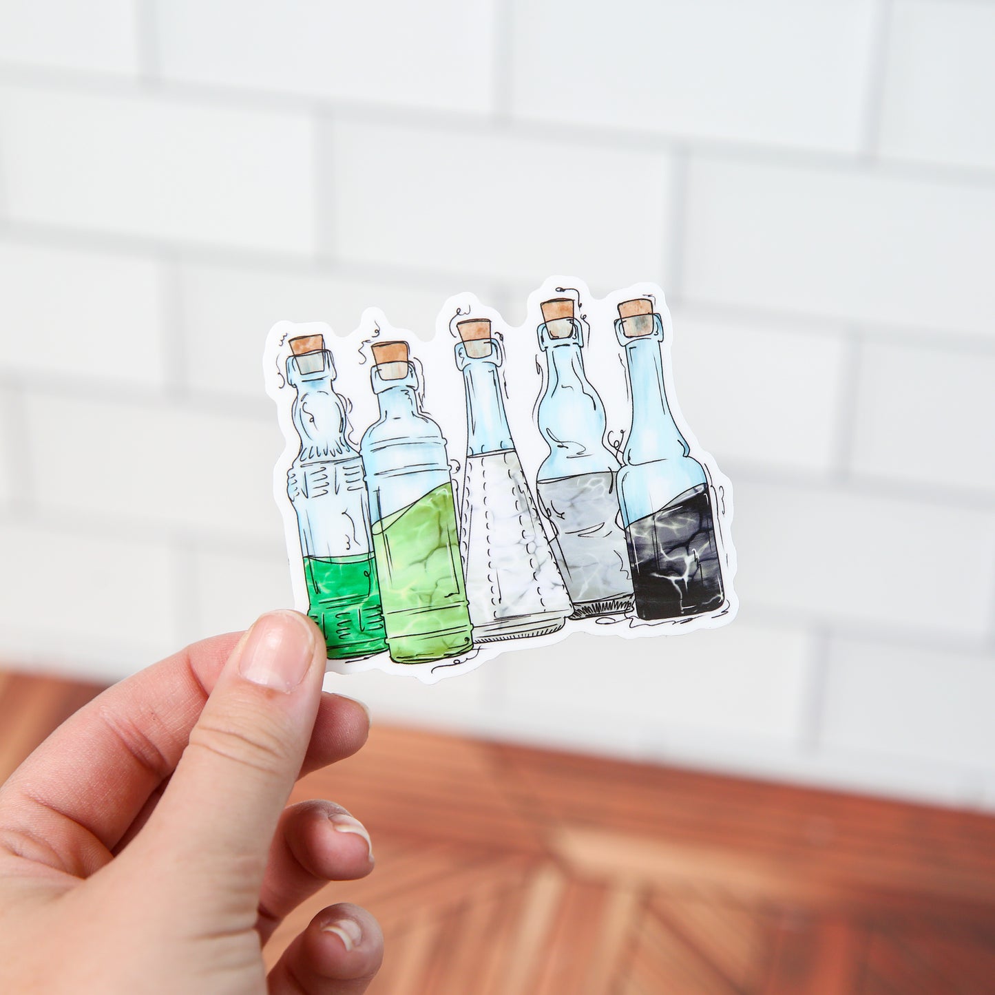 Aromantic Pride Potion Bottles - Sticker