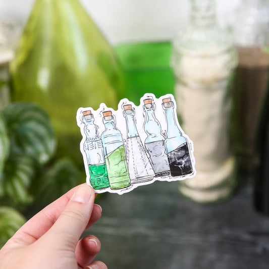 Aromantic Pride Potion Bottles - Sticker