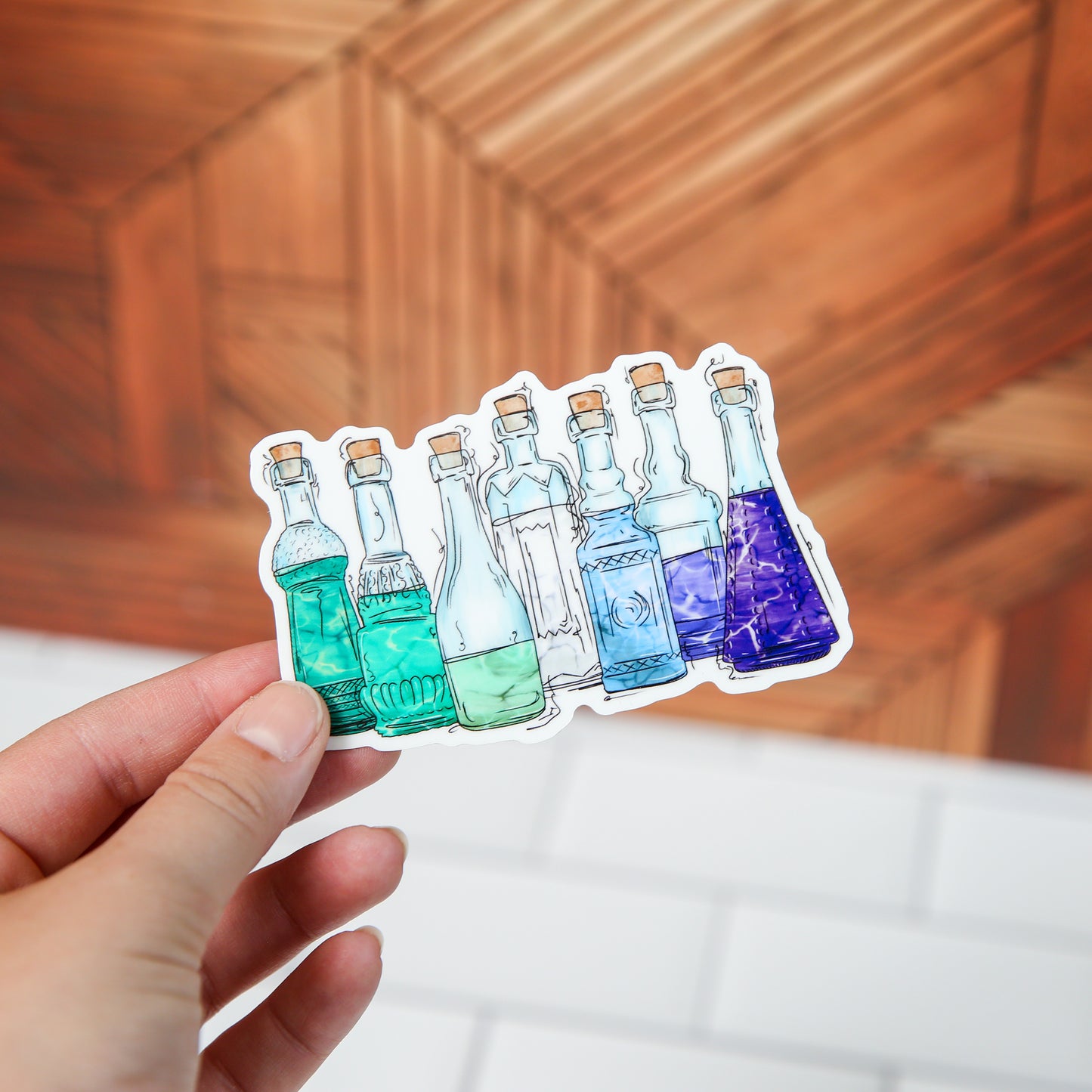 Gay Male MLM Pride Potion Bottles - Sticker