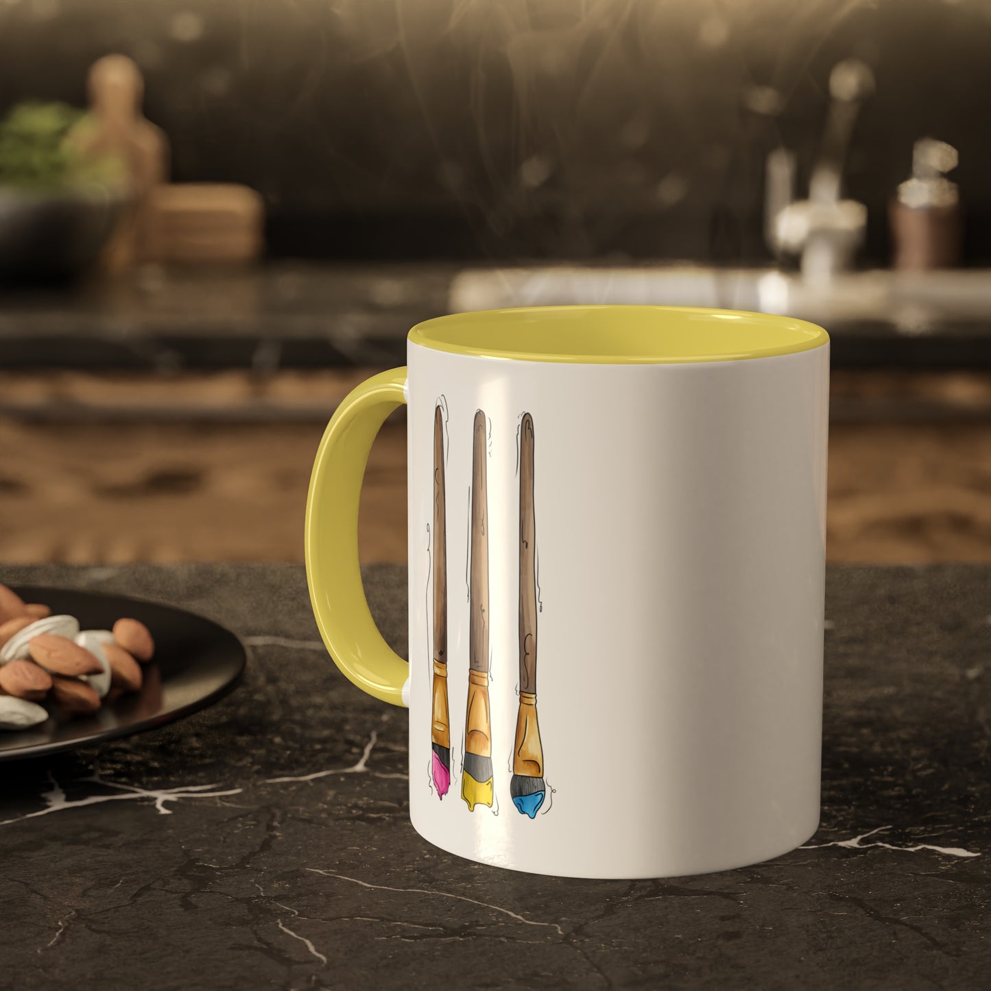 Pansexual Pride Flag Paint Brushes - Mug