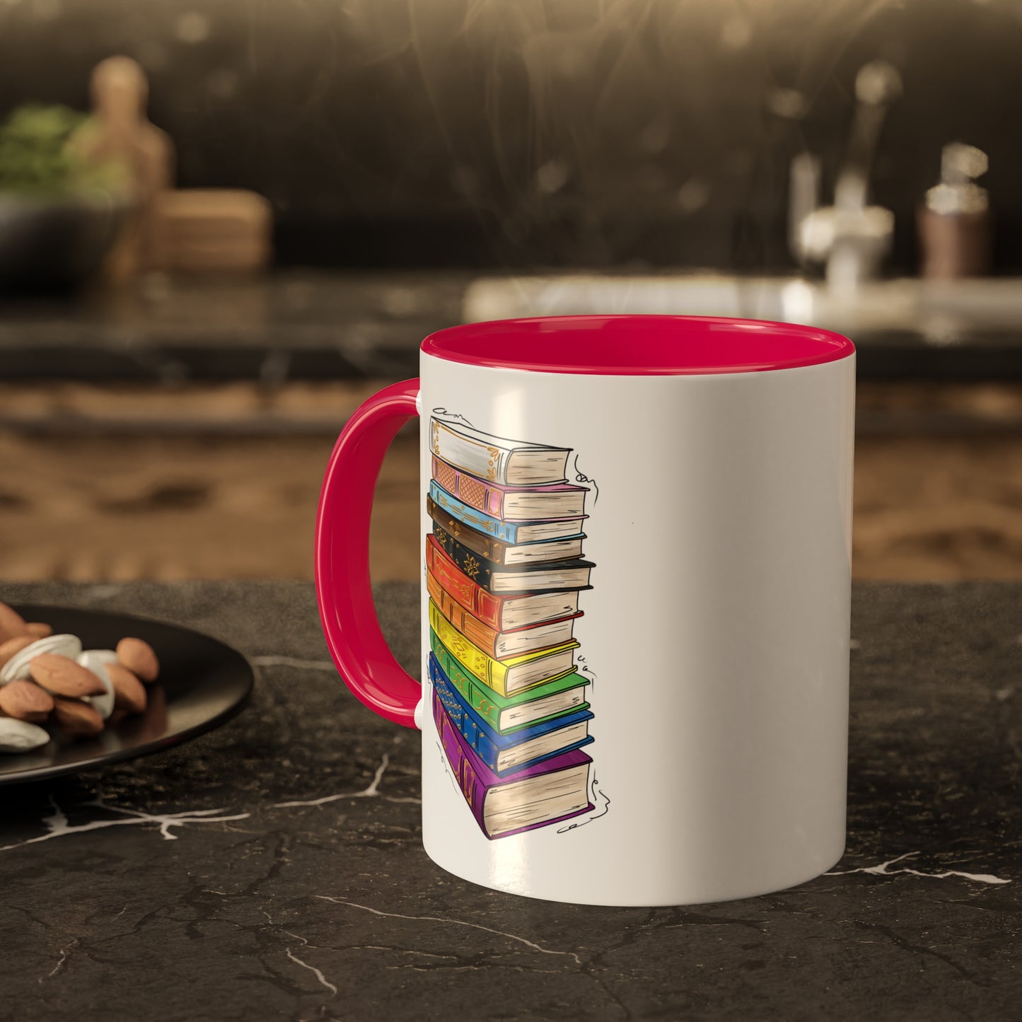 Progress Pride Flag Old Books - Mug