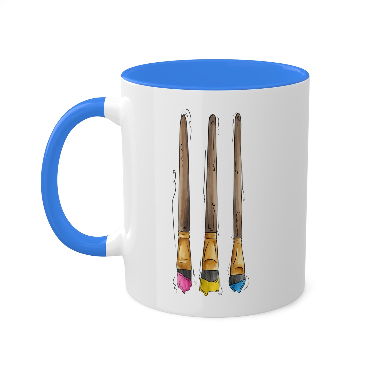 Pansexual Pride Flag Paint Brushes - Mug