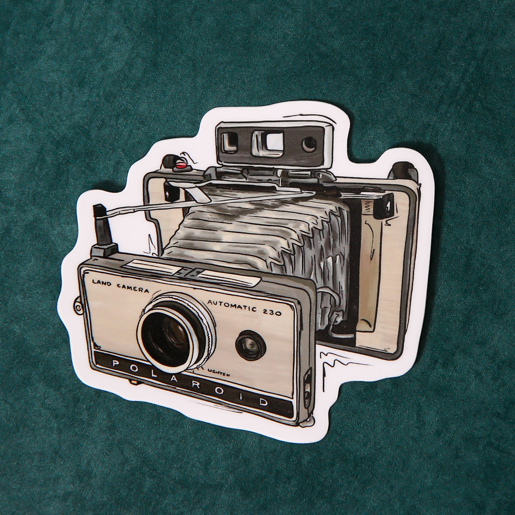 Camera, Polaroid Automatic 230 - Sticker – The Velvet Dot
