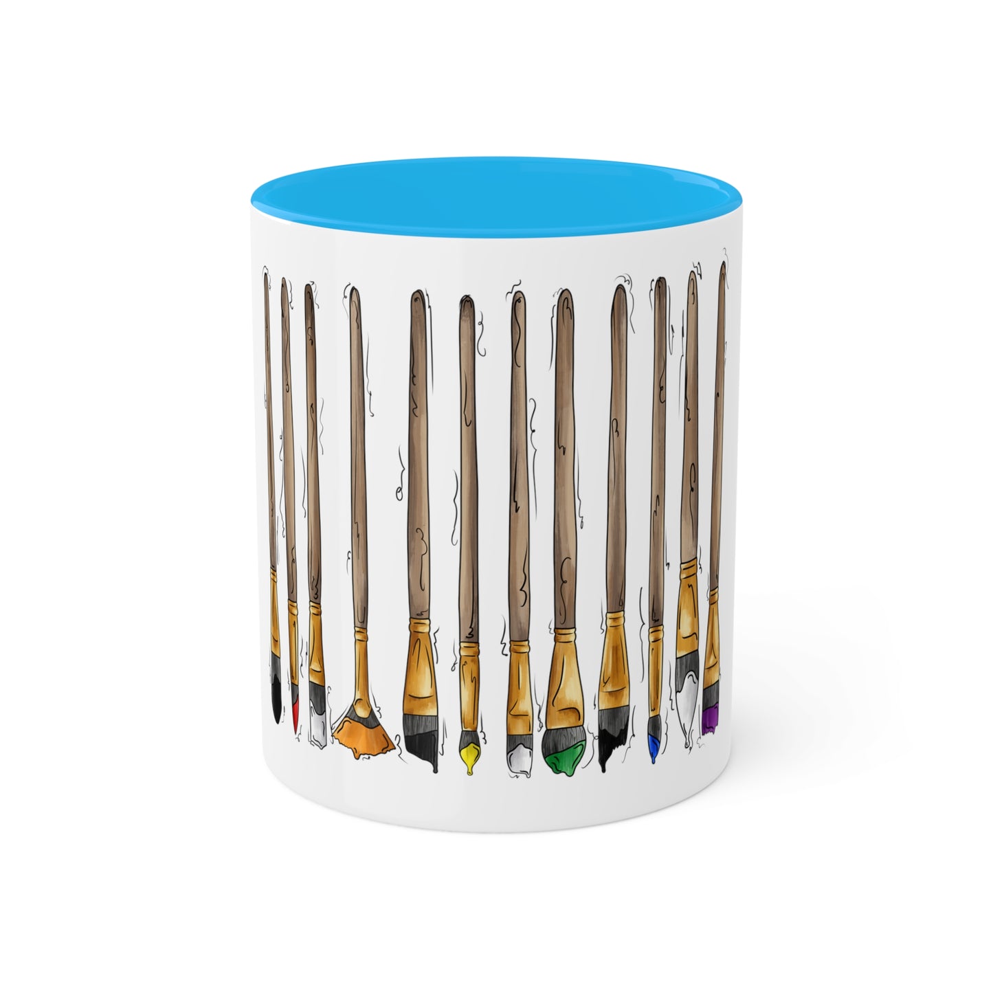 Straight Ally Pride Flag Paint Brushes - Mug