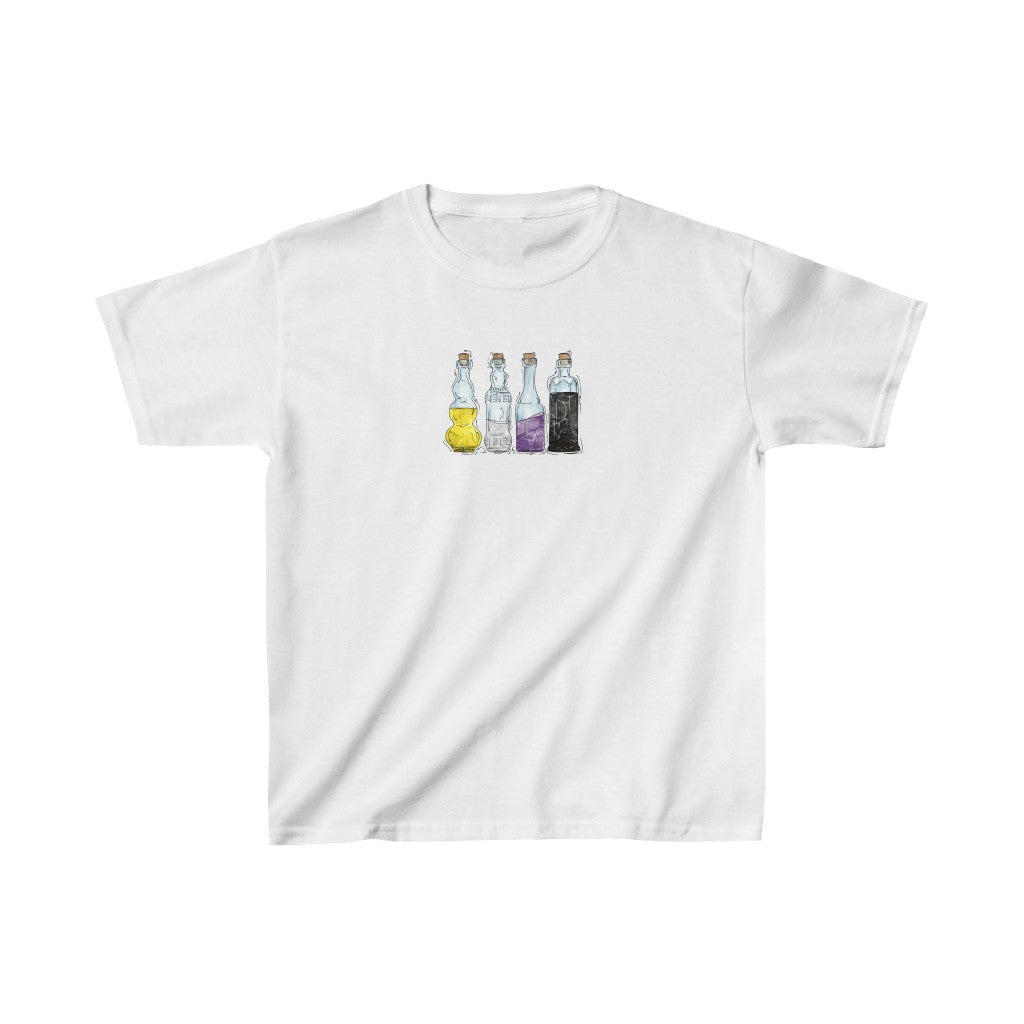 Nonbinary Pride Potion Bottles - Kids T-Shirt