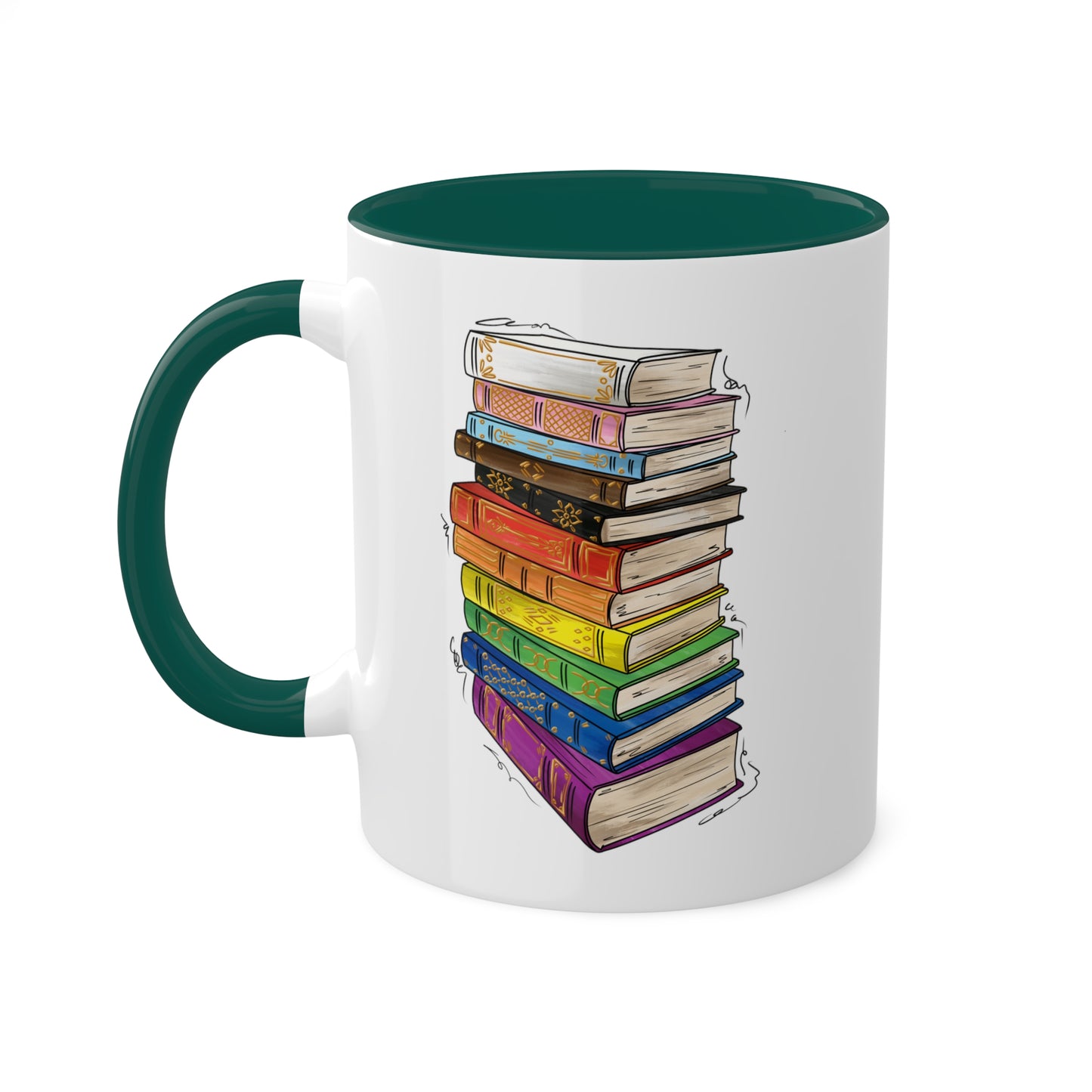 Progress Pride Flag Old Books - Mug