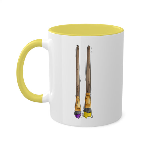 Intersex Pride Flag Paint Brushes - Mug