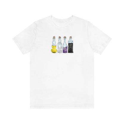 Nonbinary Pride Flag Potion Bottles - Unisex T-Shirt