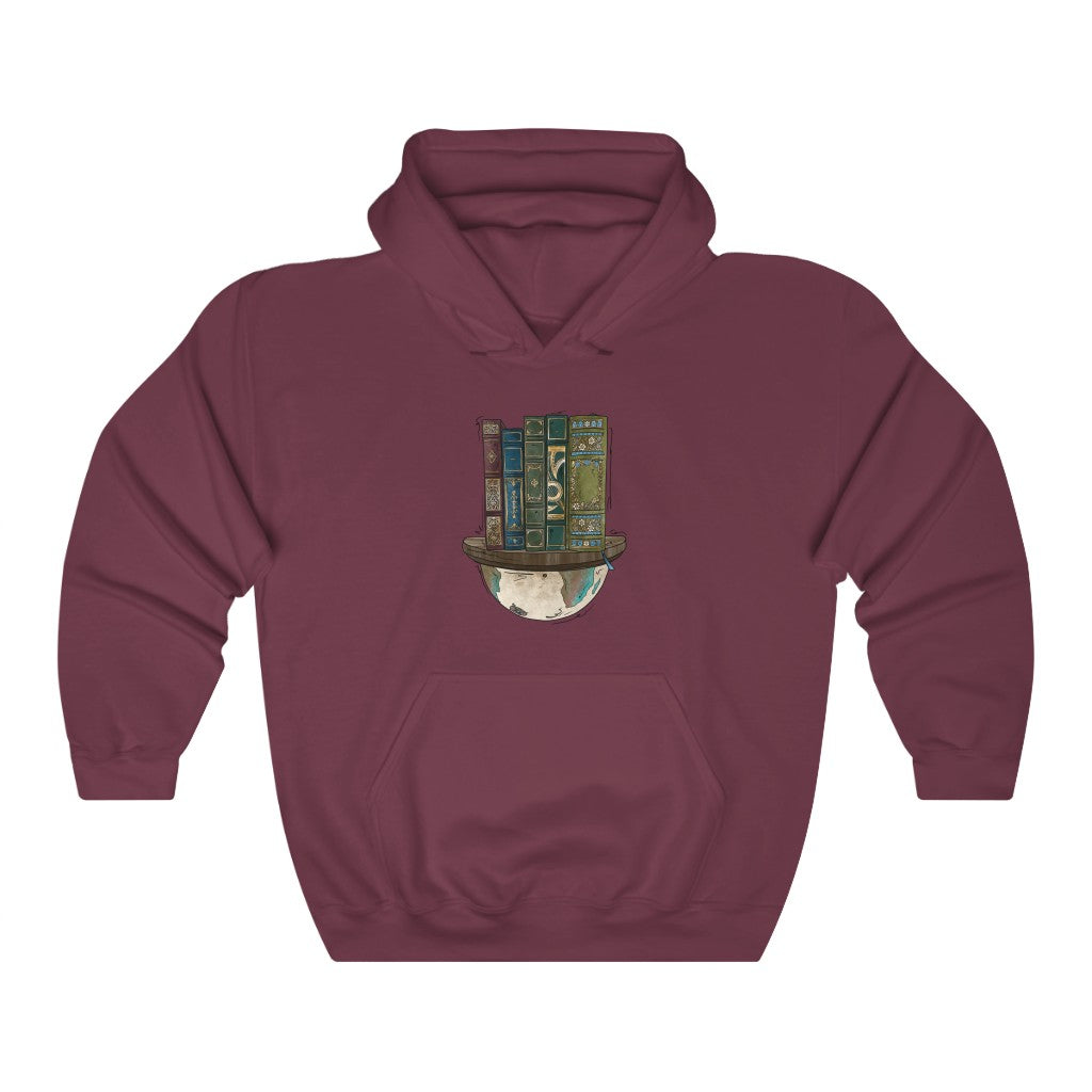 Globe and Vintage Books - Adult Unisex Hoodie