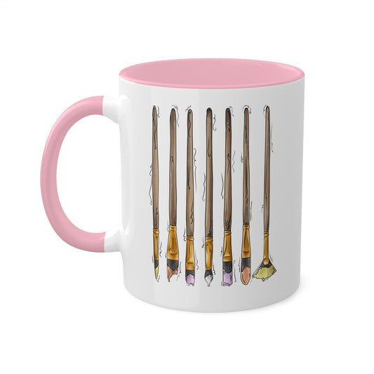 Pangender Pride Flag Paint Brushes - Mug