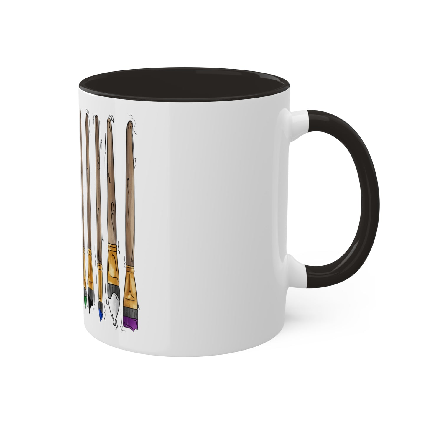 Straight Ally Pride Flag Paint Brushes - Mug
