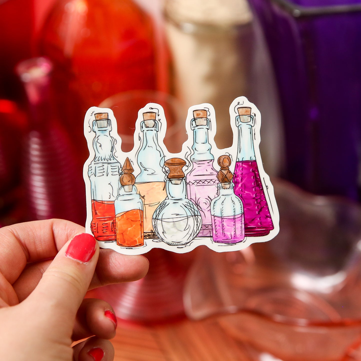 Lesbian Pride Potion Bottles - Sticker