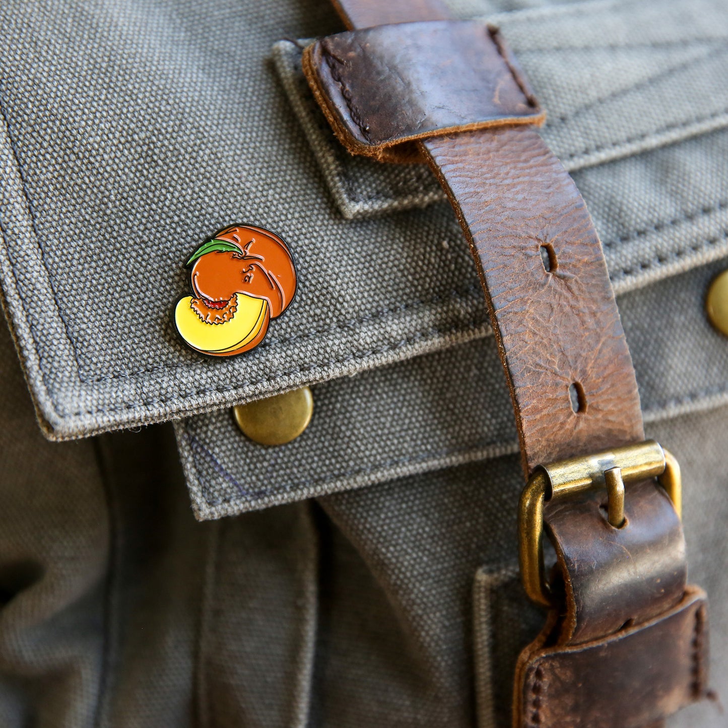 Peach - Enamel Pin