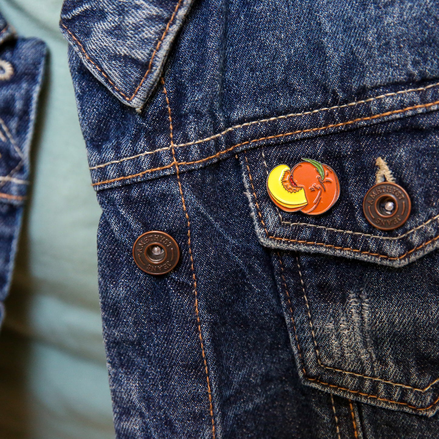 Peach - Enamel Pin