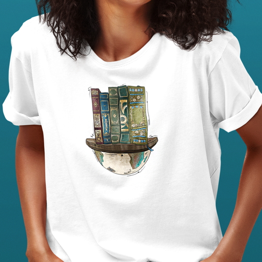 Globe and Vintage Books - Unisex T-Shirt