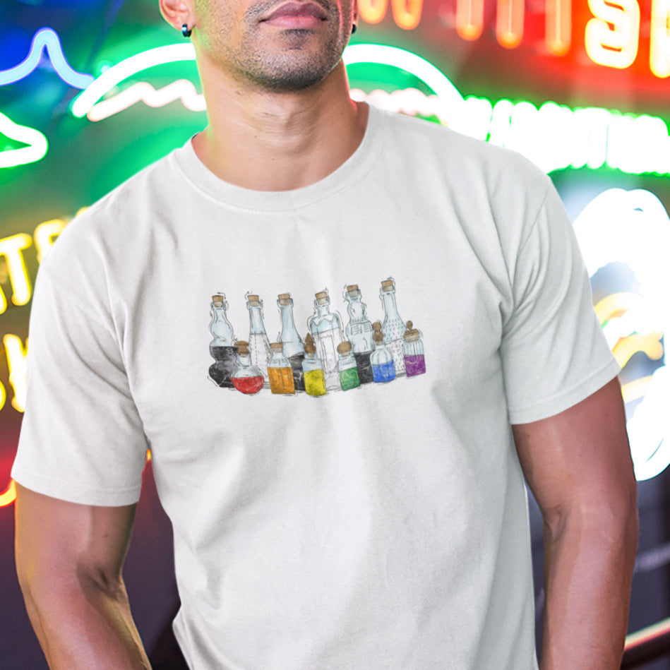 Straight Ally Pride Potion Bottles - Men's T-Shirt