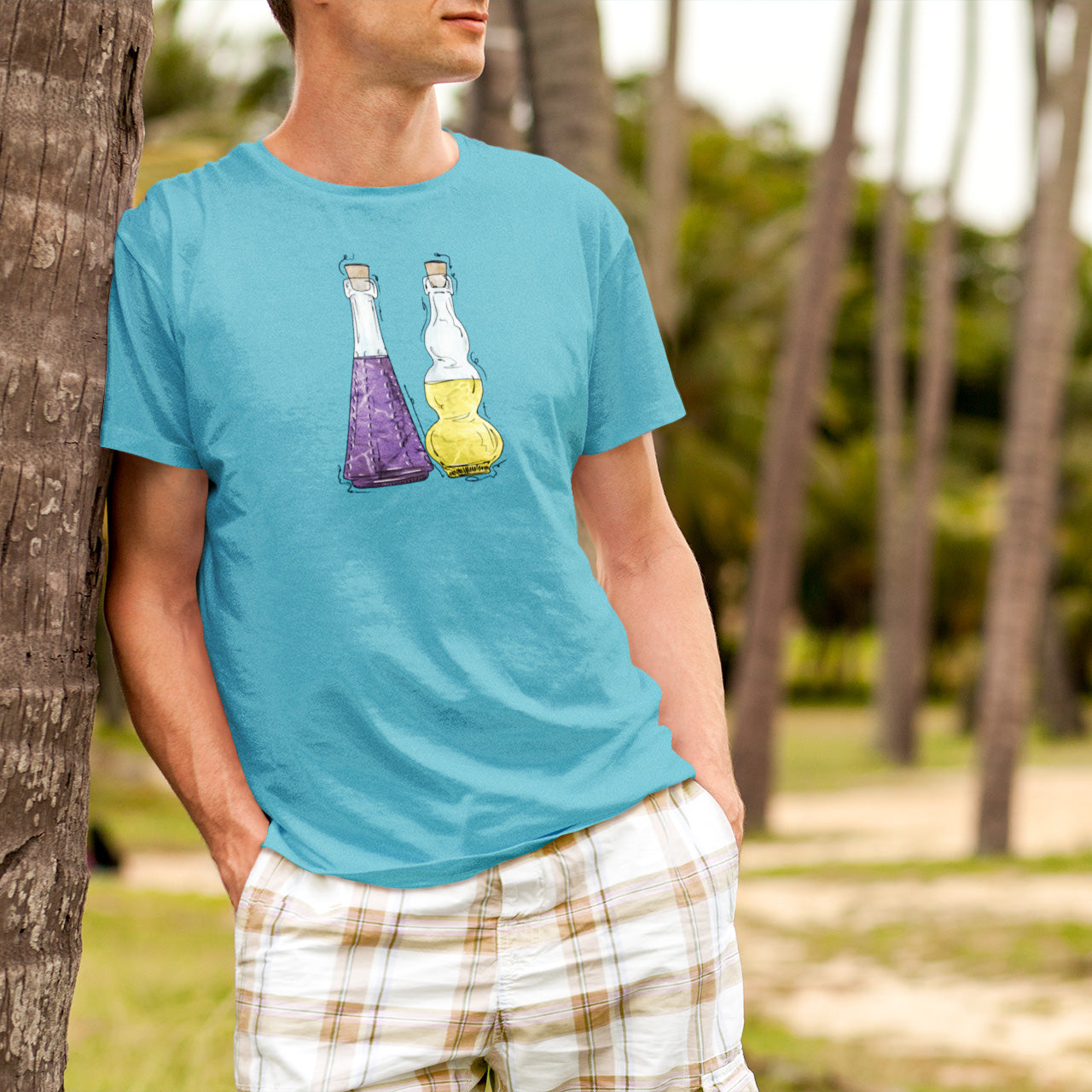 Intersex Pride Potion Bottles - Men's T-Shirt