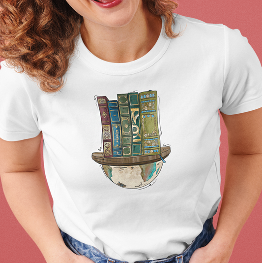 Globe and Vintage Books - Women's T-Shirt