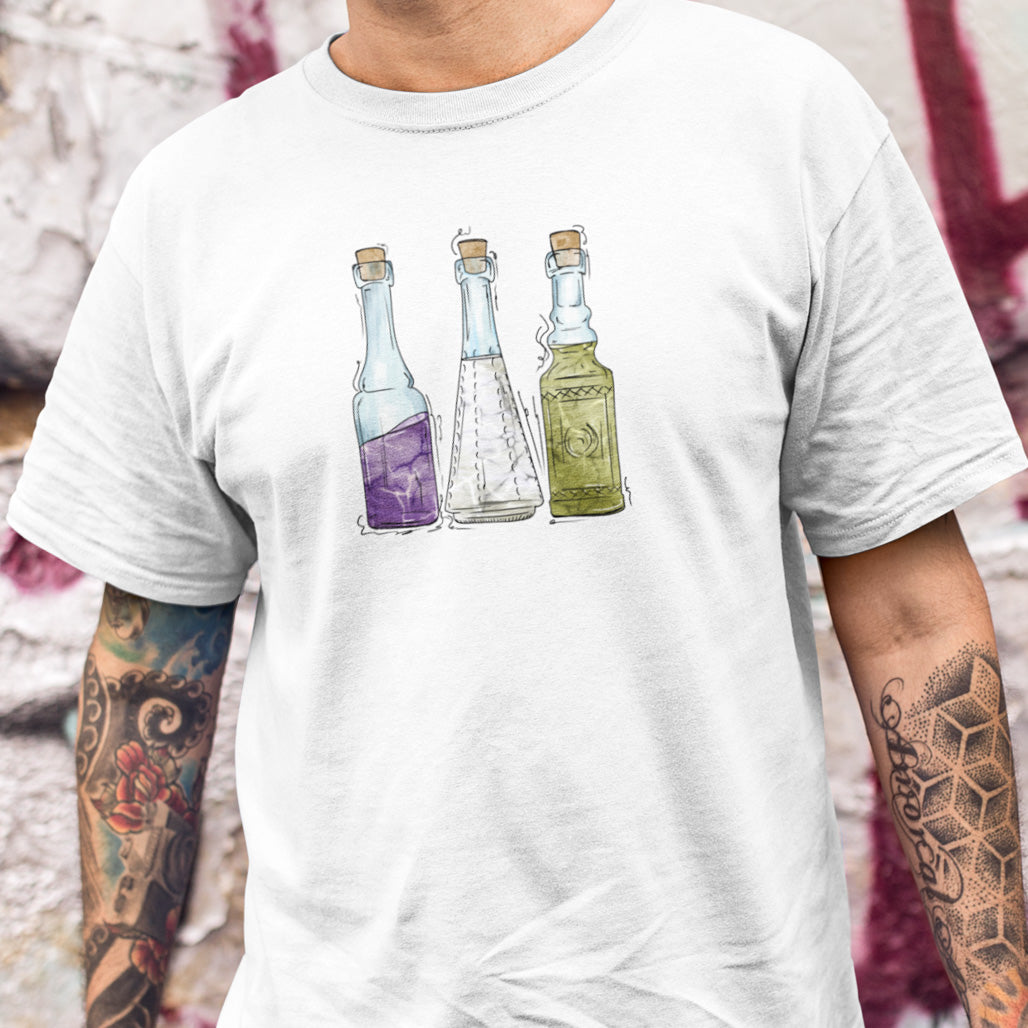 Genderqueer Pride Potion Bottles - Men's T-Shirt