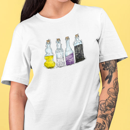 Nonbinary Pride Potion Bottles - Unisex T-Shirt